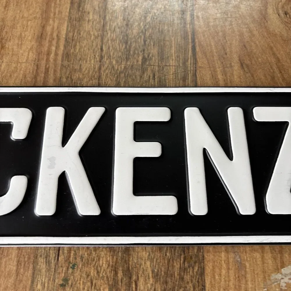 Mackenzie Name European Style License Plate 